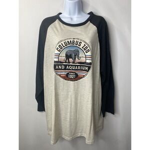Womens Columbus Ohio‎ Zoo  Shirt Size 2XL  Elephant Novelty  Baseball Style Fun